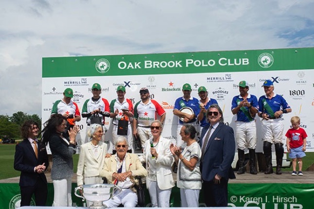 Butler family with players of the Mexico International Polo Club and the Oak Brook Polo Club